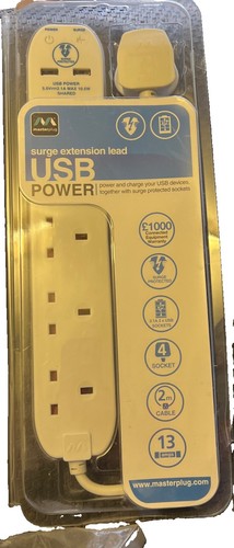 Masterplug surge protected - masterplug, 2m