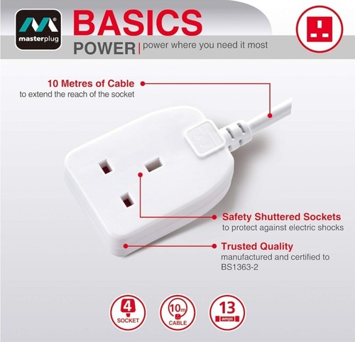 Masterplug way gang 10m - way,