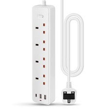 UK 4 Way Gang Power Strip with
